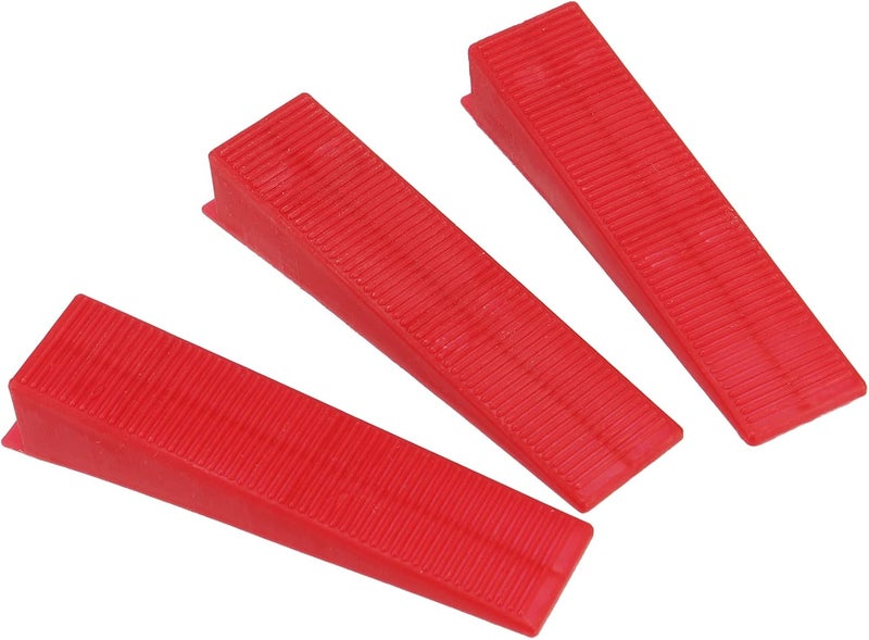 FUNSUEI 600 PCS Tile Leveling Wedges, Reusable Wedges, DIY Leveling System Wedges for Tile and Stone Installation, Fits 1/8, 1/16, 1/32 Inch Spacers, Red - Image 5